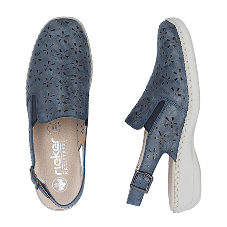 Rieker Doris 71 Clog (Women) - Blue Dress-Casual - Clogs & Mules - The Heel Shoe Fitters