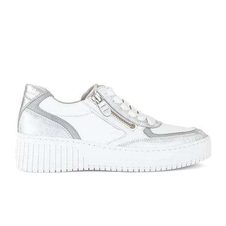 Gabor 43233-61 Double Zip Sneaker (Women) - Marmor/Nappa/Met Athletic - Casual - Lace Up - The Heel Shoe Fitters