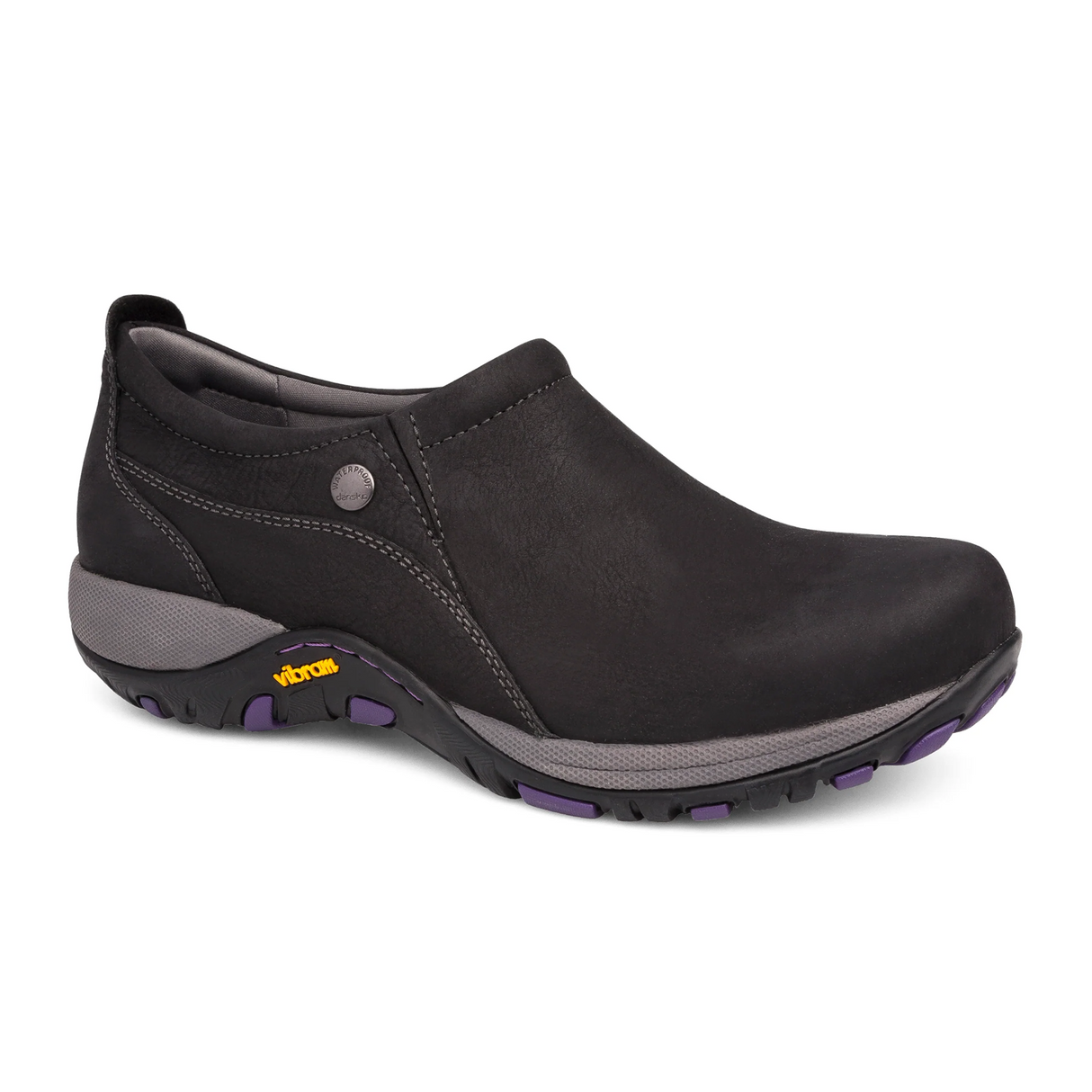 Dansko Patti Waterproof Slip On (Women) - Black Milled Nubuck Dress-Casual - Slip Ons - The Heel Shoe Fitters