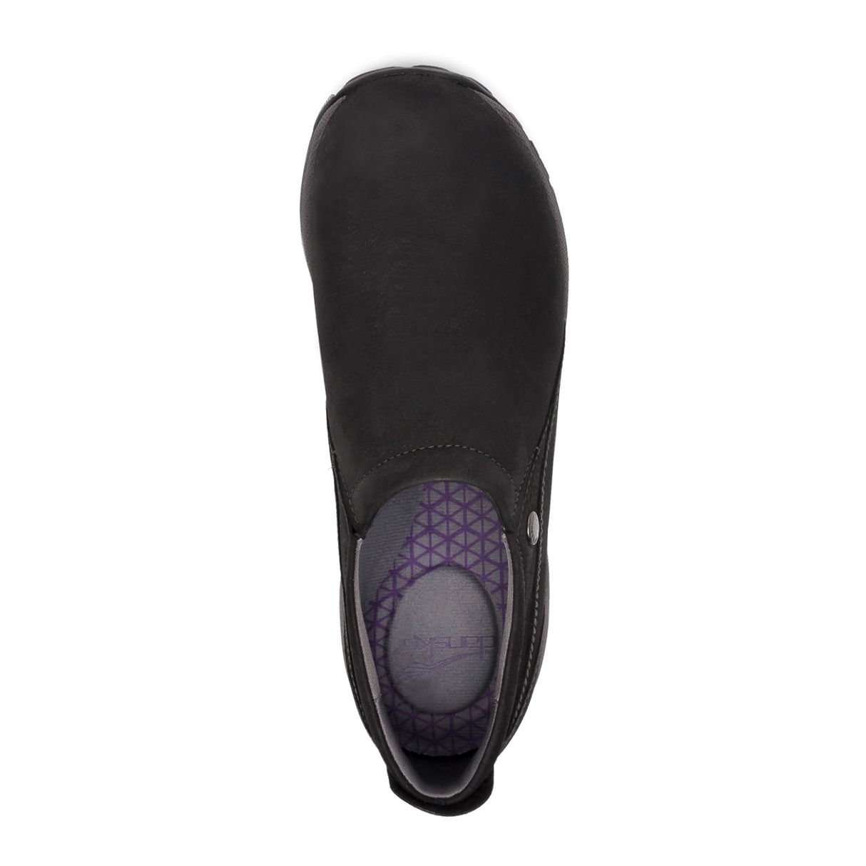 Dansko Patti Waterproof Slip On (Women) - Black Milled Nubuck Dress-Casual - Slip Ons - The Heel Shoe Fitters