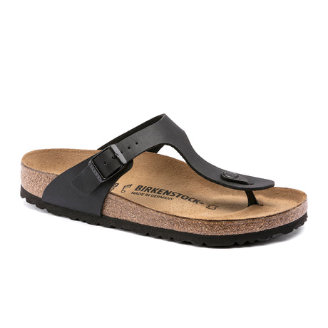 Birkenstock Gizeh Sandal (Women) - Black Birko-Flor Sandals - Thong - The Heel Shoe Fitters