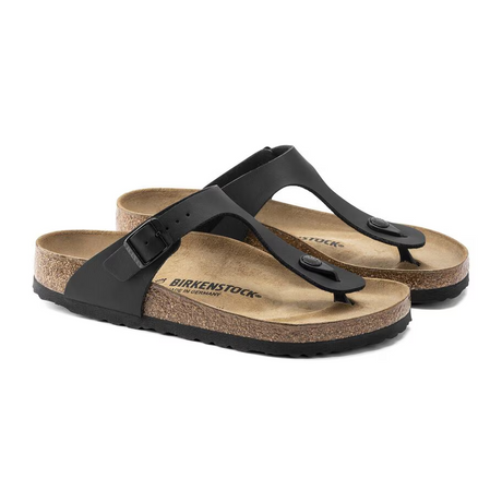 Birkenstock Gizeh Sandal (Women) - Black Birko-Flor Sandal - Thong - The Heel Shoe Fitters