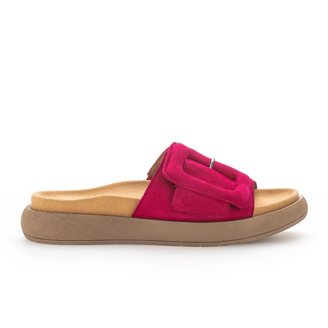 Gabor 43751-10 Slide Sandal (Women) - Pink Samtchevreau Sandals - Slide - The Heel Shoe Fitters