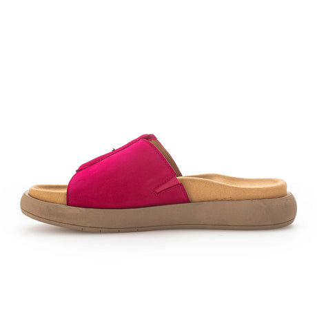 Gabor 43751-10 Slide Sandal (Women) - Pink Samtchevreau Sandals - Slide - The Heel Shoe Fitters