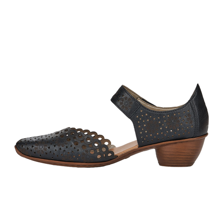 Rieker Mirjam 43753-00 Heeled Sandal (Women) - Black Dress-Casual - Heels - The Heel Shoe Fitters