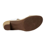 Naot Intact Heeled Sandal (Women) - Soft Ivory Leather/Soft White Leather/Radiant Gold Leather Sandal - Heel/Wedge - The Heel Shoe Fitters