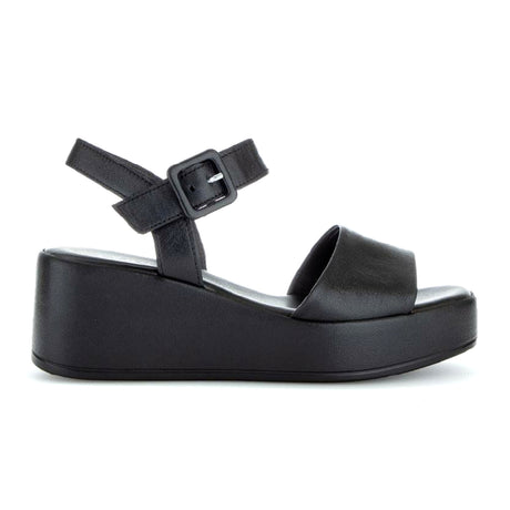 Gabor 44531-27 Platform Wedge Sandal (Women) - Schwarz Nappa Sandals - Heel/Wedge - The Heel Shoe Fitters