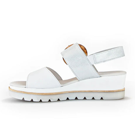 Gabor 44645-31 Platform Wedge Sandal (Women) - Weiss/Ice Nappa Sandals - Heel/Wedge - The Heel Shoe Fitters
