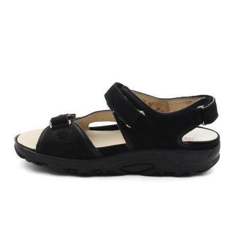 Waldlaufer Hanni 448002 Backstrap Sandal (Women) - Black Sandals - Backstrap - The Heel Shoe Fitters