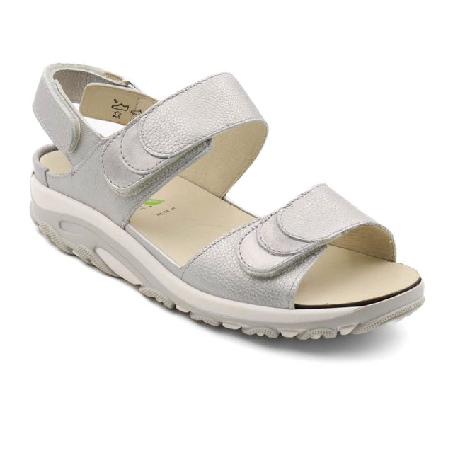 Waldlaufer Willow 448012 Backstrap Sandal (Women) - Metallic Grey Sandals - Backstrap - The Heel Shoe Fitters