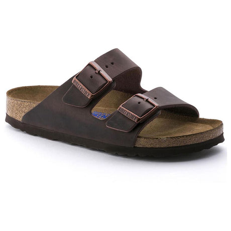 Birkenstock Arizona Soft Footbed Slide Sandal (Unisex) - Habana Oiled Leather Sandals - Slide - The Heel Shoe Fitters