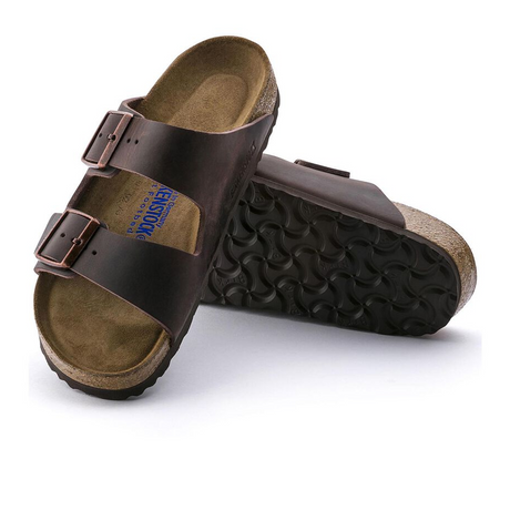 Birkenstock Arizona Soft Footbed Slide Sandal (Unisex) - Habana Oiled Leather Sandals - Slide - The Heel Shoe Fitters