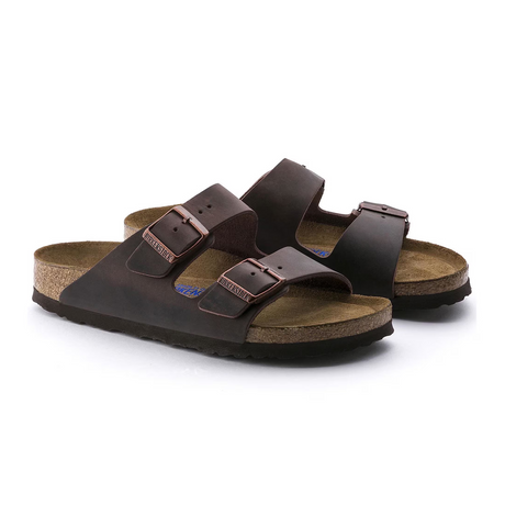 Birkenstock Arizona Soft Footbed Slide Sandal (Unisex) - Habana Oiled Leather Sandal - Slide - The Heel Shoe Fitters