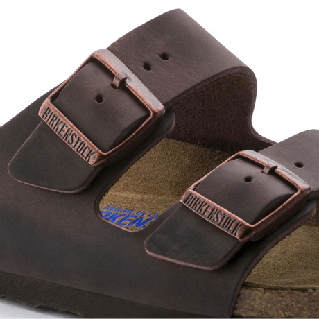 Birkenstock Arizona Soft Footbed Slide Sandal (Unisex) - Habana Oiled Leather Sandal - Slide - The Heel Shoe Fitters