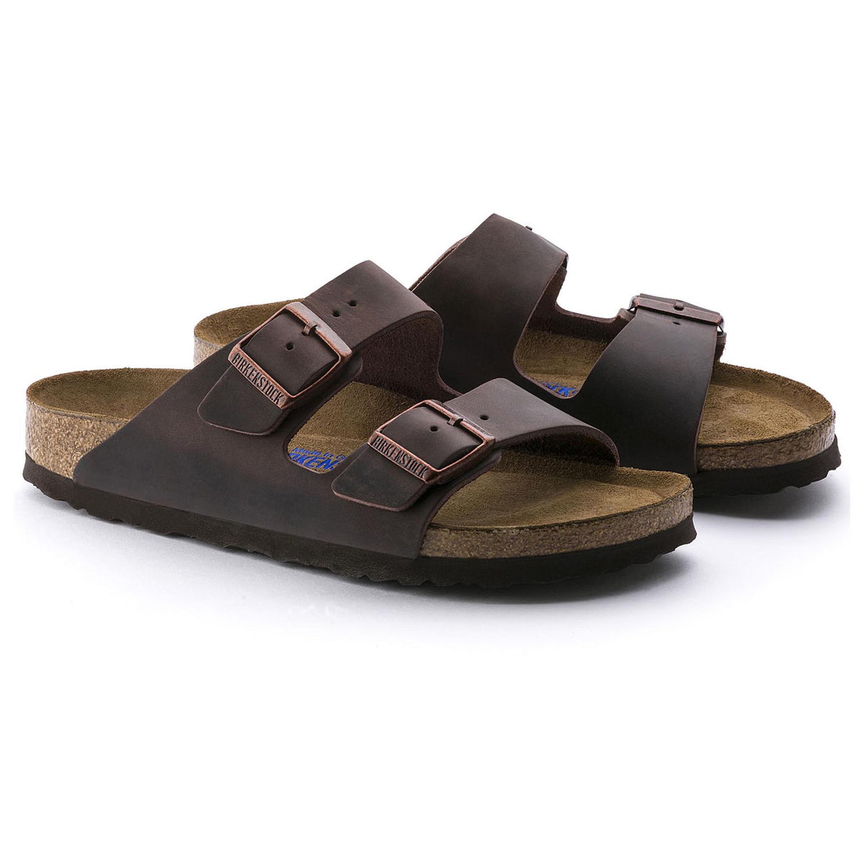 Birkenstock Arizona Soft Footbed (Unisex) - Habana Oiled Leather Sandals - Slide - The Heel Shoe Fitters