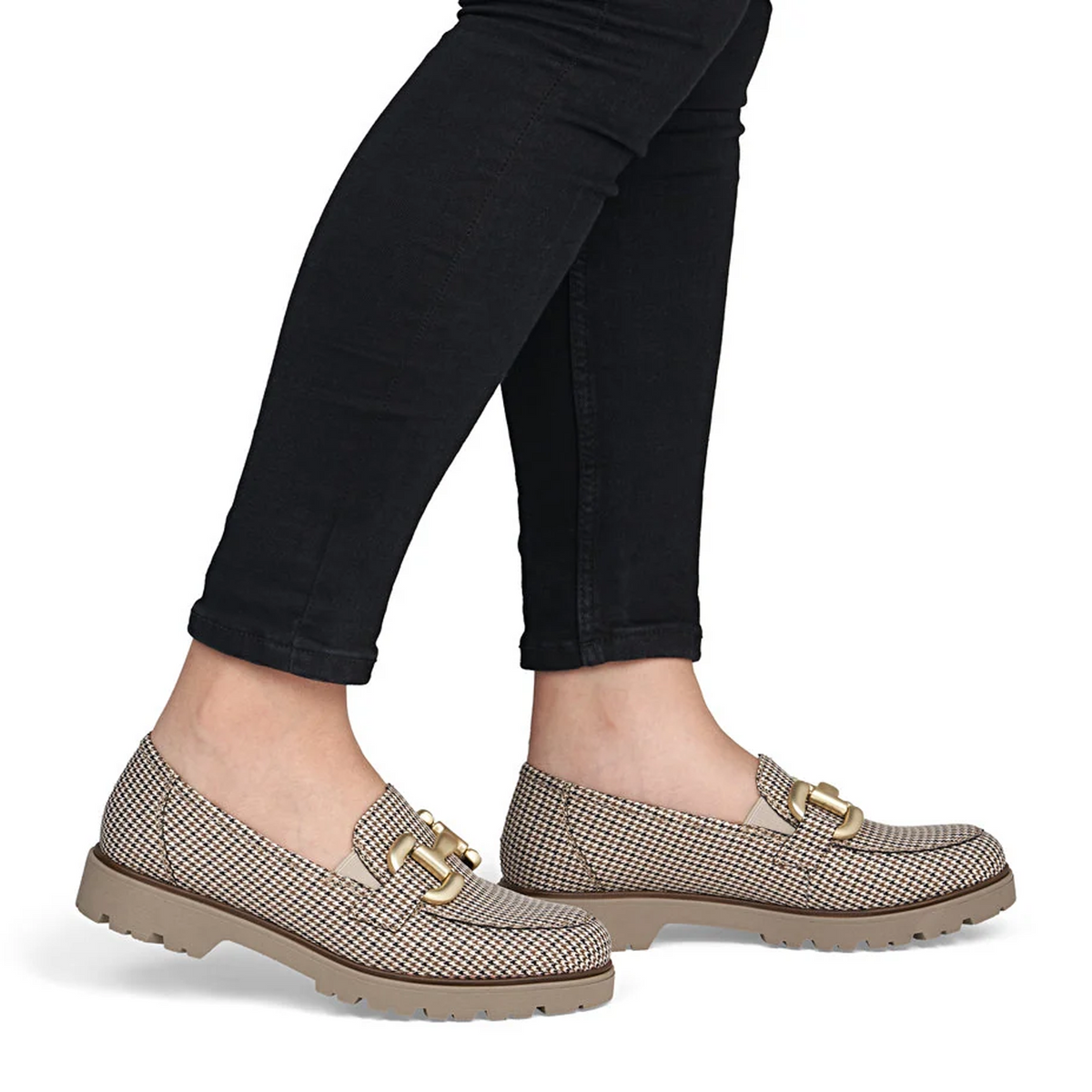 Rieker Gitta 45561 Loafer (Women) - Beige/Schwarz