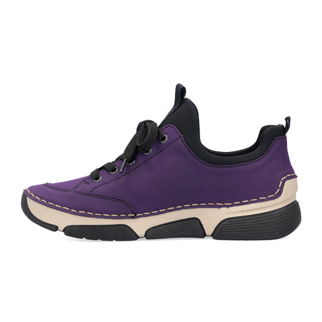 Rieker Angela 45973-30 Sneaker (Women) - Aubergine/Schwarz/Morella Athletic - Casual - Lace Up - The Heel Shoe Fitters