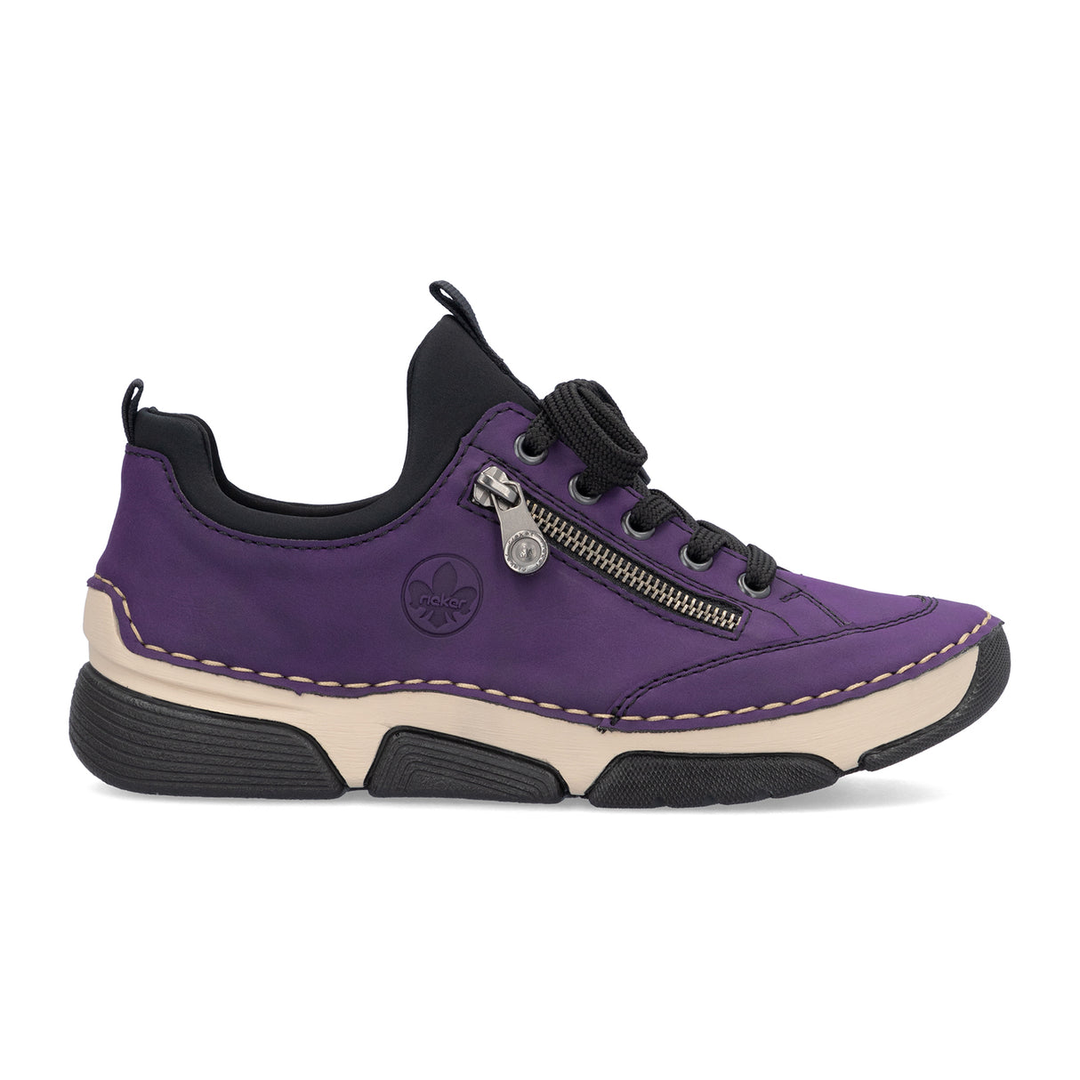 Rieker Angela 45973-30 Sneaker (Women) - Aubergine/Schwarz/Morella Athletic - Casual - Lace Up - The Heel Shoe Fitters