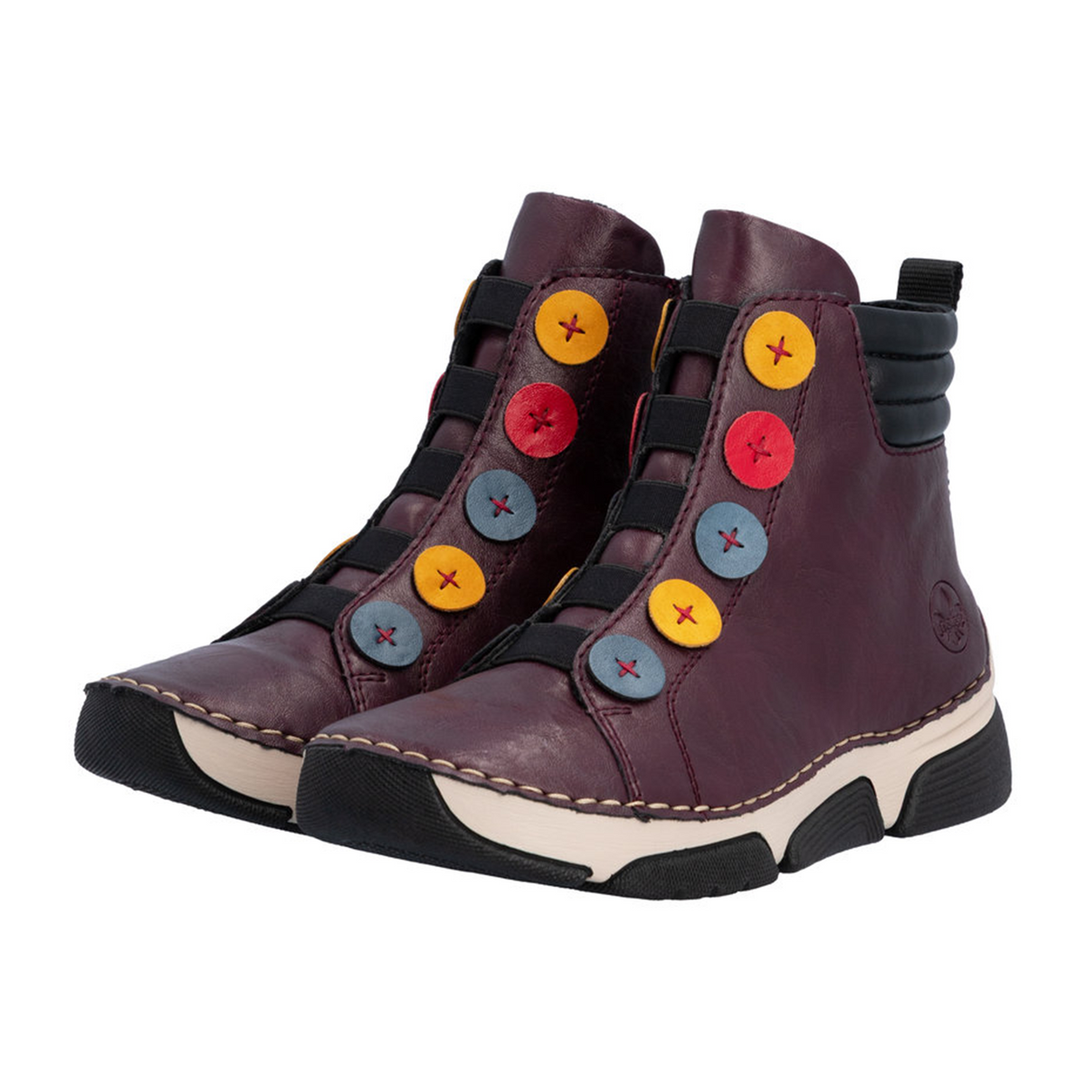 Rieker Angela 45977 Mid Sneaker (Women) - Brombeer/Royal/Honig