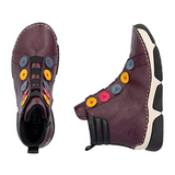 Rieker Angela 45977 Mid Sneaker (Women) - Brombeer/Royal/Honig