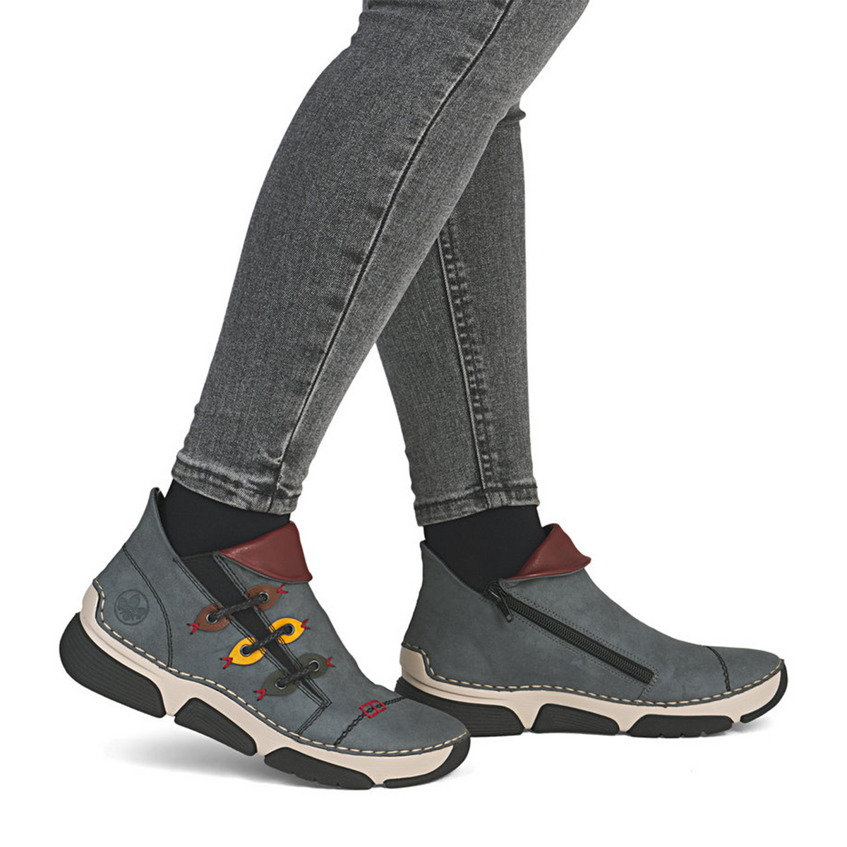 Rieker Angela 45983 Sneaker (Women) - Jeans/Forest