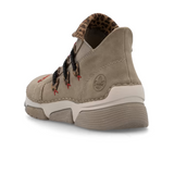 Rieker 45983 Angela Slip On Bootie (Women) - Fango/Leo Nuss Boots - Casual - Low - The Heel Shoe Fitters