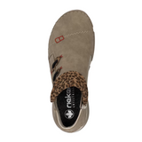 Rieker 45983 Angela Slip On Bootie (Women) - Fango/Leo Nuss Boots - Casual - Low - The Heel Shoe Fitters