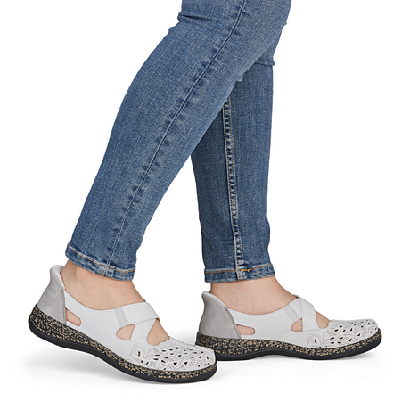 Rieker Daisy 52 Slip On (Women) - White Dress-Casual - Slip On - The Heel Shoe Fitters