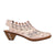 Rieker Sina 46778-64 Heeled Sandal (Women) - Clay/Lightrose Silver/Fango Silver/Grey Sandals - Heeled - The Heel Shoe Fitters