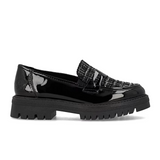 Rieker 47550 Gitta Loafer (Women) - Schwarz/Schwarz Weiss Dress-Casual - Loafers - The Heel Shoe Fitters