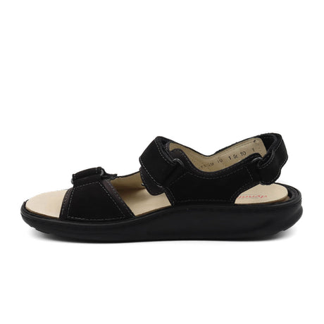 Waldlaufer Hanno 484001 Backstrap Sandal (Men) - Black Sandals - Backstrap - The Heel Shoe Fitters