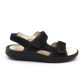 Waldlaufer Hanno 484001 Backstrap Sandal (Men) - Black Sandal - Backstrap - The Heel Shoe Fitters