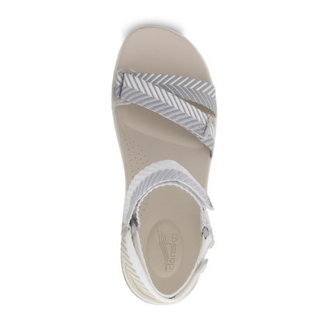 Dansko Racquel Backstrap Sandal (Women) - Sand Herringbone Webbing Sandals - Backstrap - The Heel Shoe Fitters