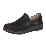 Fidelio Namir Slip On (Women) - Black Lisa Nubuck Dress-Casual - Slip On - The Heel Shoe Fitters