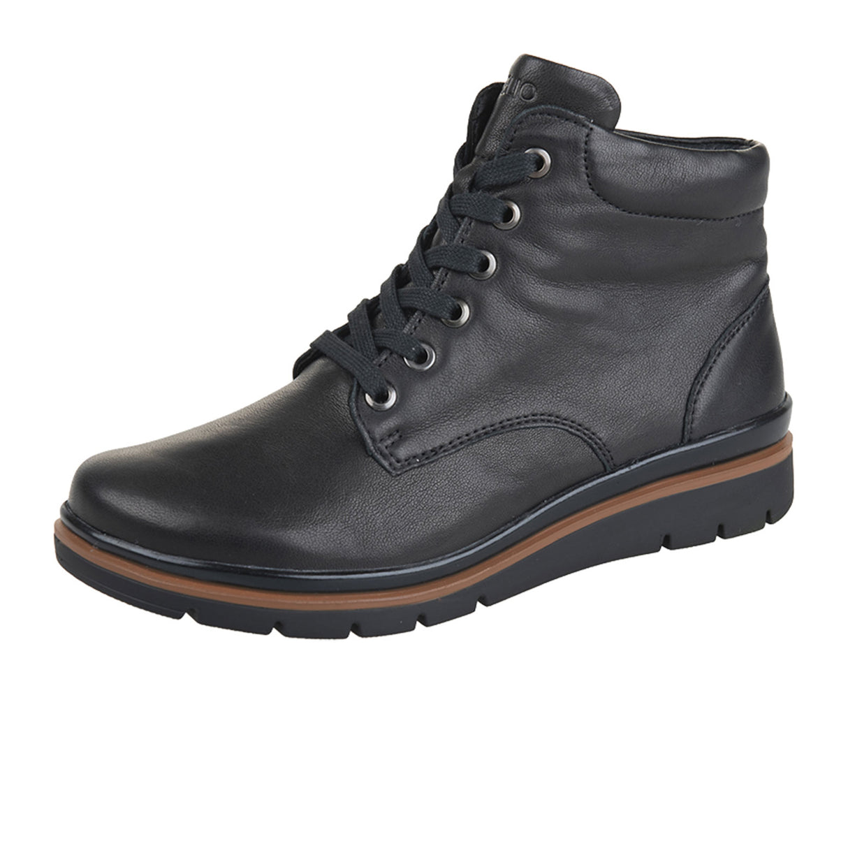 Fidelio Harper Ankle Boot (Women) - Black Leather Boots - Casual - Mid - The Heel Shoe Fitters