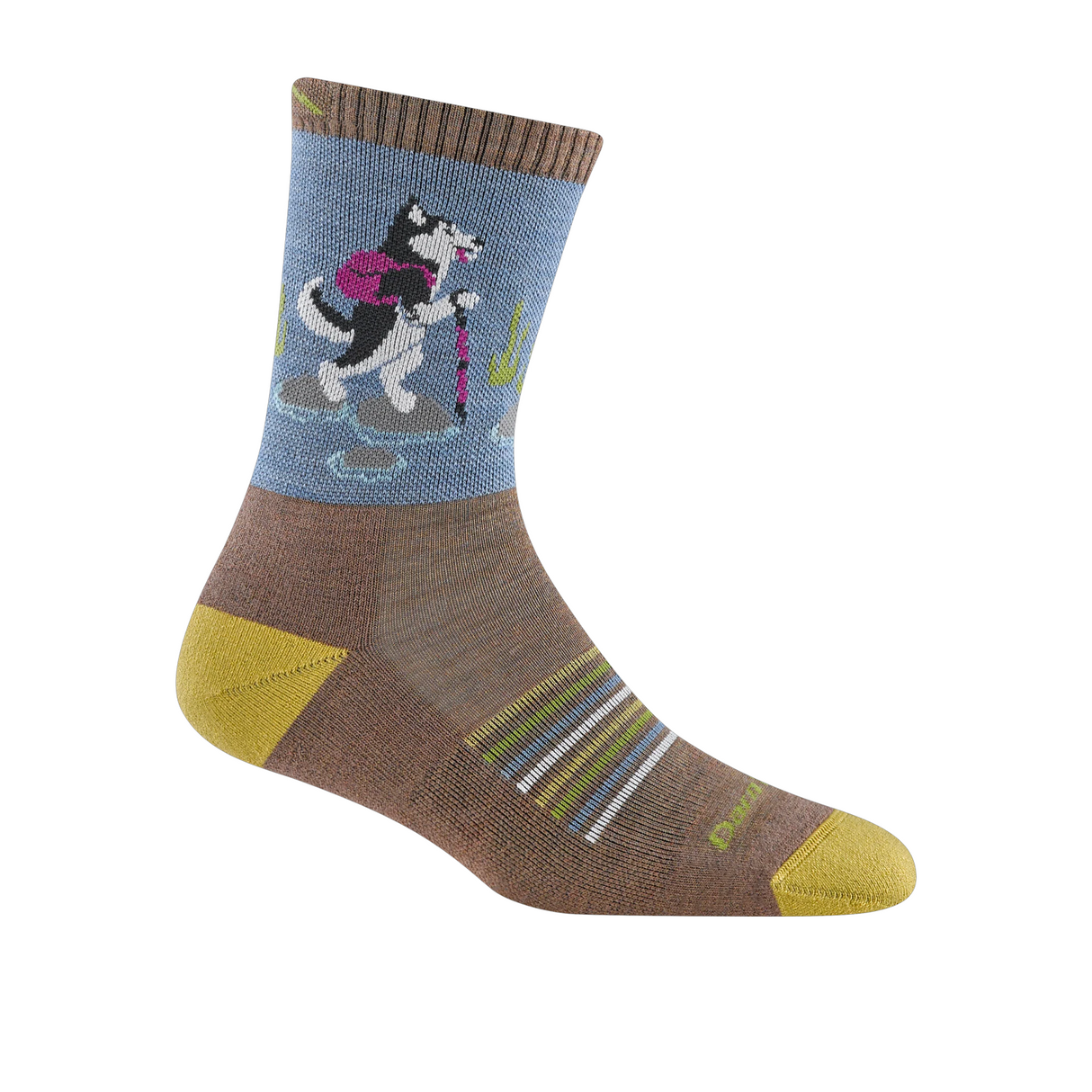 Darn Tough Critter Club Lightweight Micro Crew Sock with Cushion (Women) - Bark Accessories - Socks - Performance - The Heel Shoe Fitters