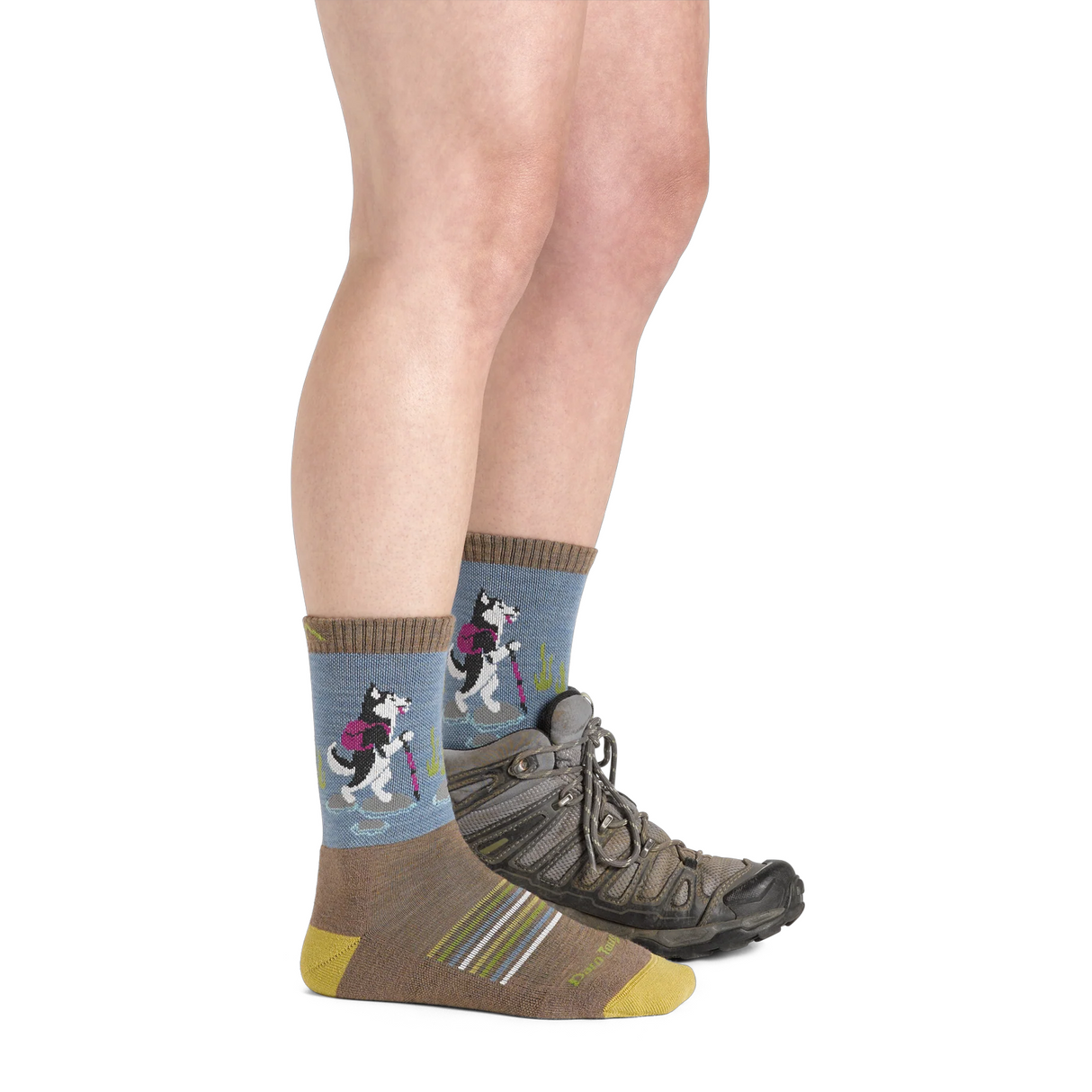 Darn Tough Critter Club Lightweight Micro Crew Sock with Cushion (Women) - Bark Accessories - Socks - Performance - The Heel Shoe Fitters