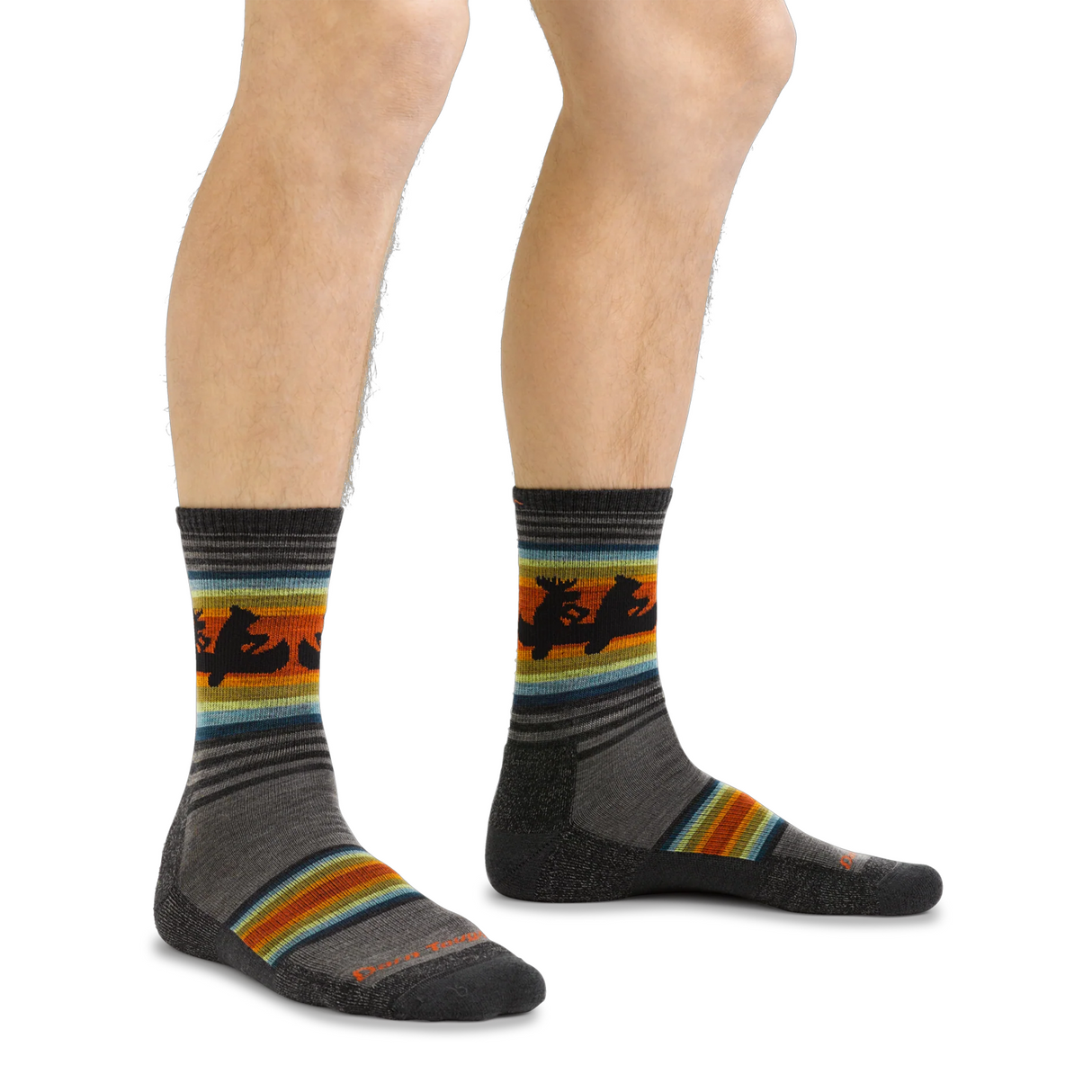 Darn Tough Willoughby Lightweight Micro Crew Sock with Cushion (Men) - Taupe Accessories - Socks - Performance - The Heel Shoe Fitters