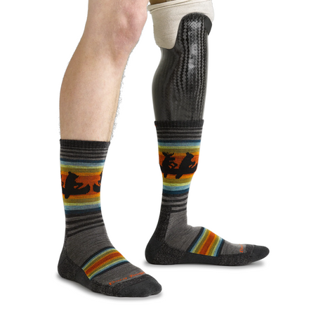 Darn Tough Willoughby Lightweight Micro Crew Sock with Cushion (Men) - Taupe Accessories - Socks - Performance - The Heel Shoe Fitters