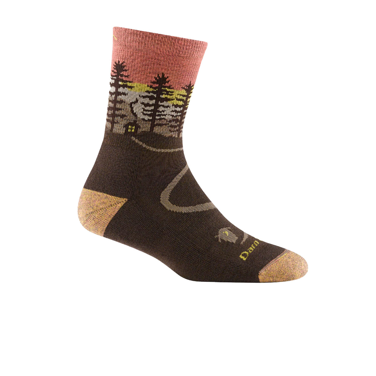Darn Tough Northwoods Midweight Micro Crew Sock with Cushion (Women) - Earth Socks - Perf - Micro Crew - The Heel Shoe Fitters