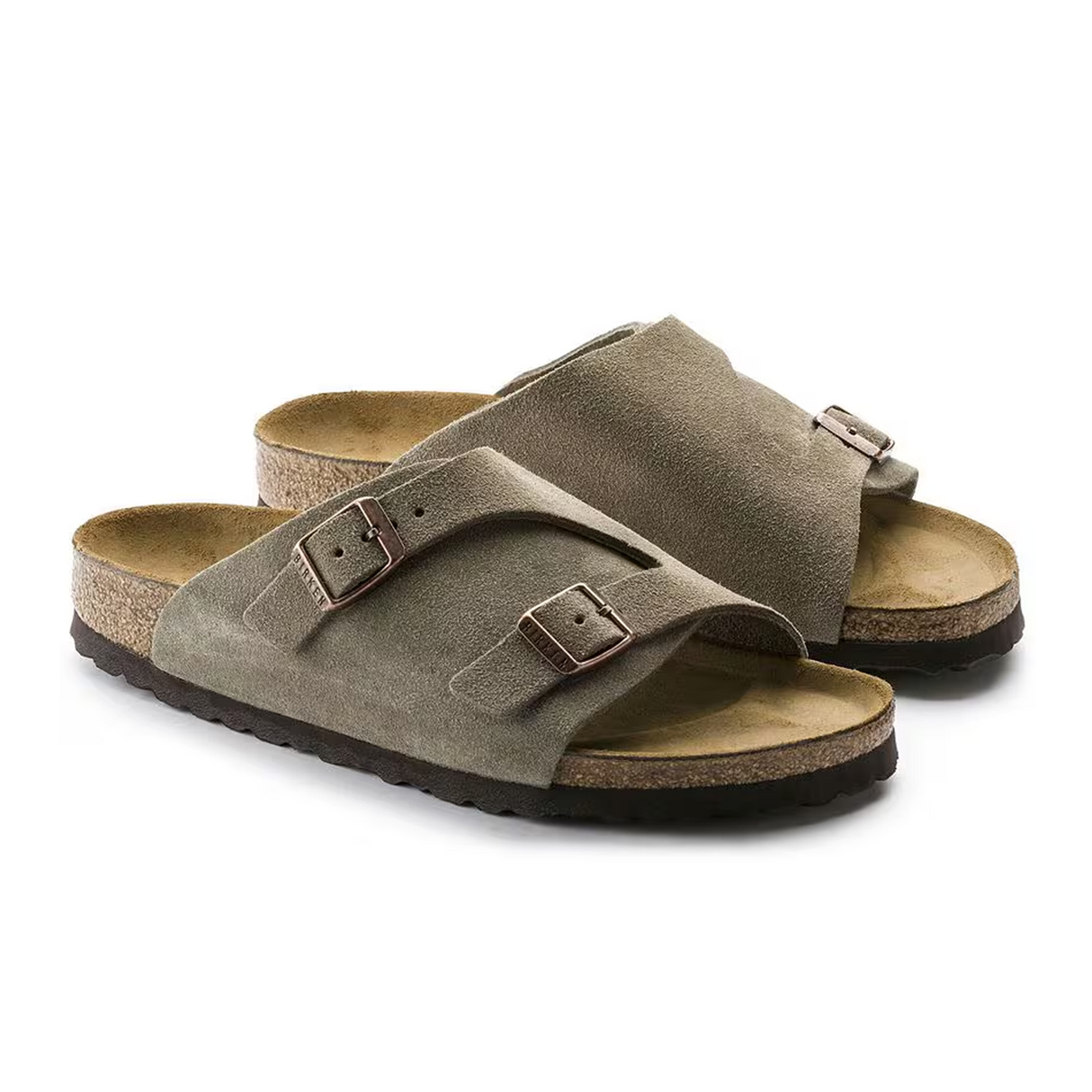 Birkenstock Zurich Slide Sandal (Men) - Taupe Suede