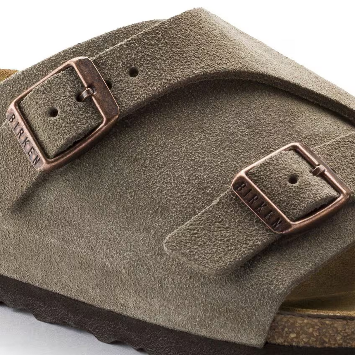 Birkenstock Zurich Slide Sandal (Men) - Taupe Suede