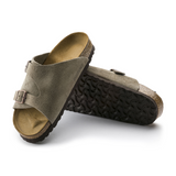 Birkenstock Zurich Sandal (Women) - Taupe Suede Sandals - Slide - The Heel Shoe Fitters