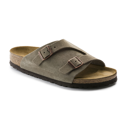 Birkenstock Zurich Sandal (Women) - Taupe Suede Sandals - Slide - The Heel Shoe Fitters