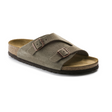 Birkenstock Zurich Narrow Slide Sandal (Women) - Taupe Suede Sandals - Slide - The Heel Shoe Fitters