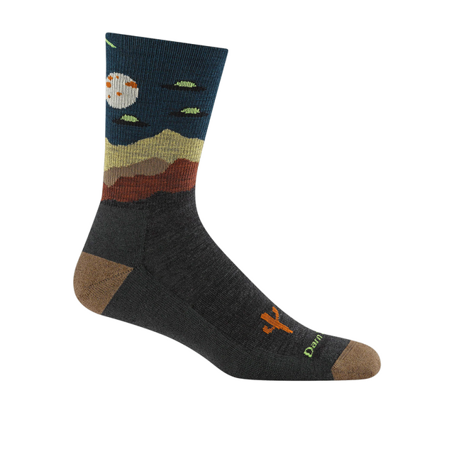 Darn Tough Socks Spaced Out Lightweight Cushion Crew (Men) - Charcoal Accessories - Socks - Performance - The Heel Shoe Fitters