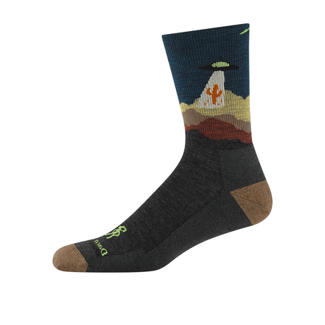 Darn Tough Socks Spaced Out Lightweight Cushion Crew (Men) - Charcoal Accessories - Socks - Performance - The Heel Shoe Fitters