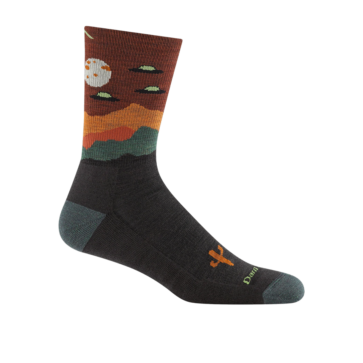 Darn Tough Socks Spaced Out Lightweight Cushion Crew (Men) - Walnut Accessories - Socks - Performance - The Heel Shoe Fitters