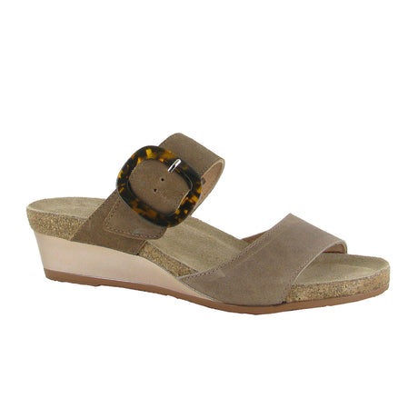 Naot Kingdom Wedge Sandal (Women) - Oily Bark Nubuck/Antique Brown Suede Sandals - Heel/Wedge - The Heel Shoe Fitters