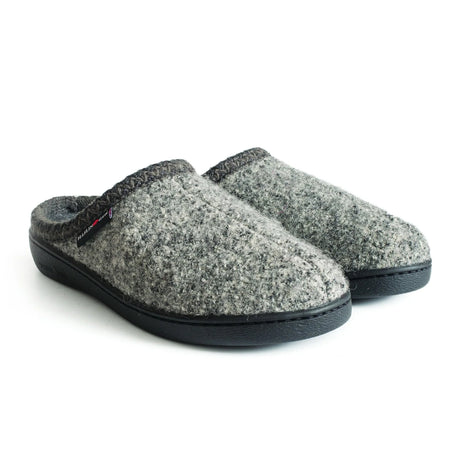 Haflinger AT Hardsole Slipper (Unisex) - Grey Speckle Dress-Casual - Slippers - The Heel Shoe Fitters